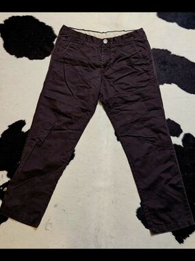 LIFE WELL MADE Men's Dark Brown Chino Pants sz 33x30"